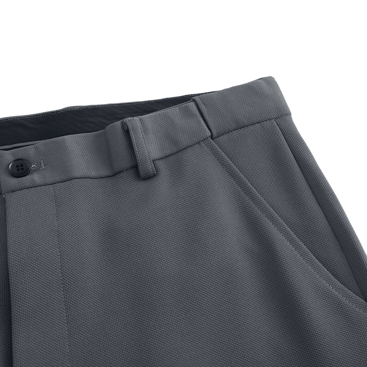 Mens Slim Solid Trousers Dress Pants Dark Grey