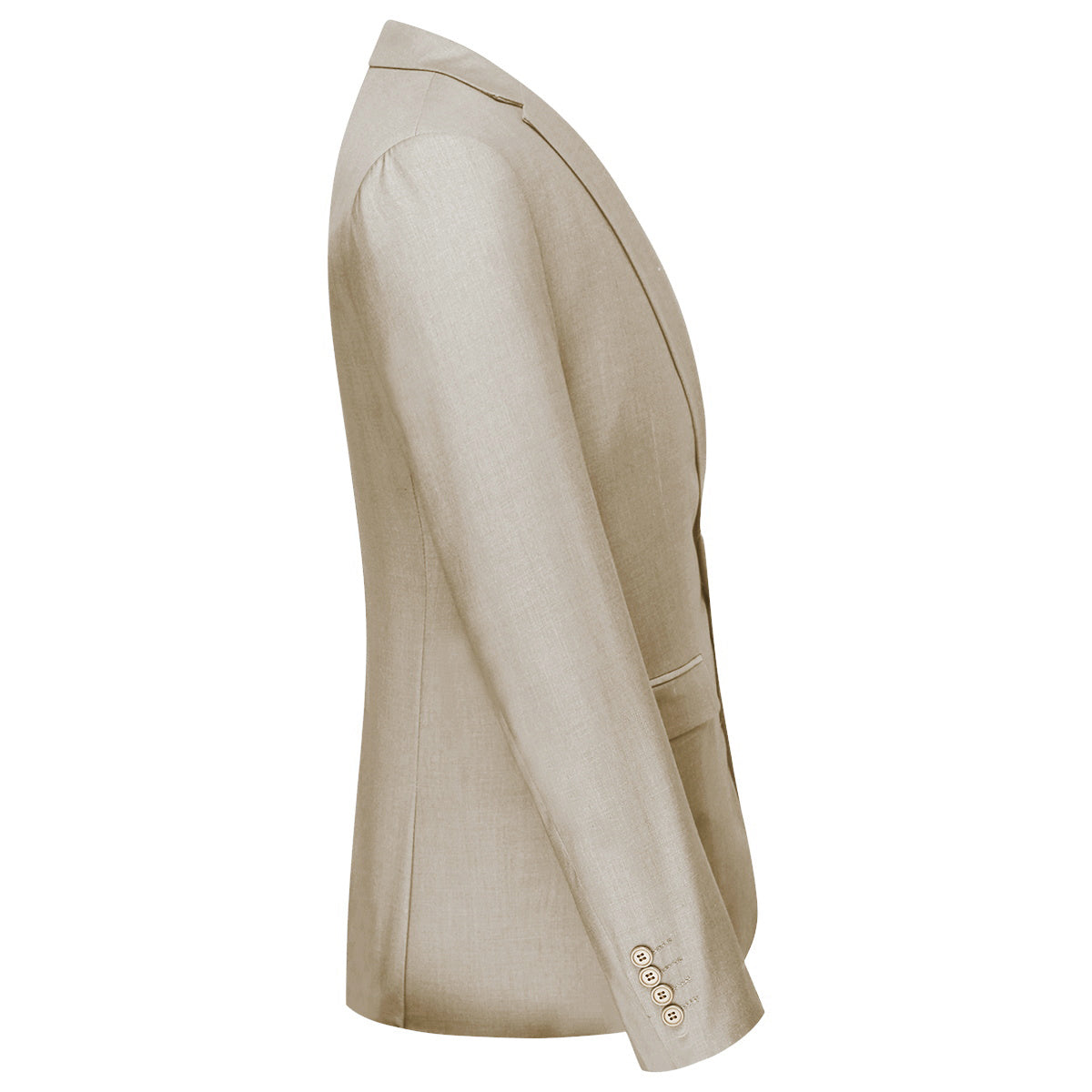 2-Piece Slim Fit Simple Designed Beige Suit