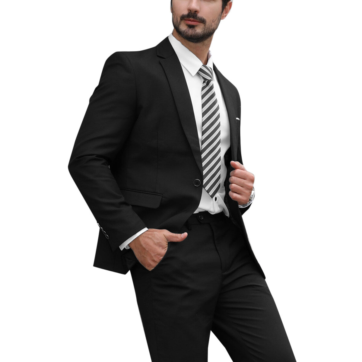 Black Stylish Blazer One Button Casual Blazer