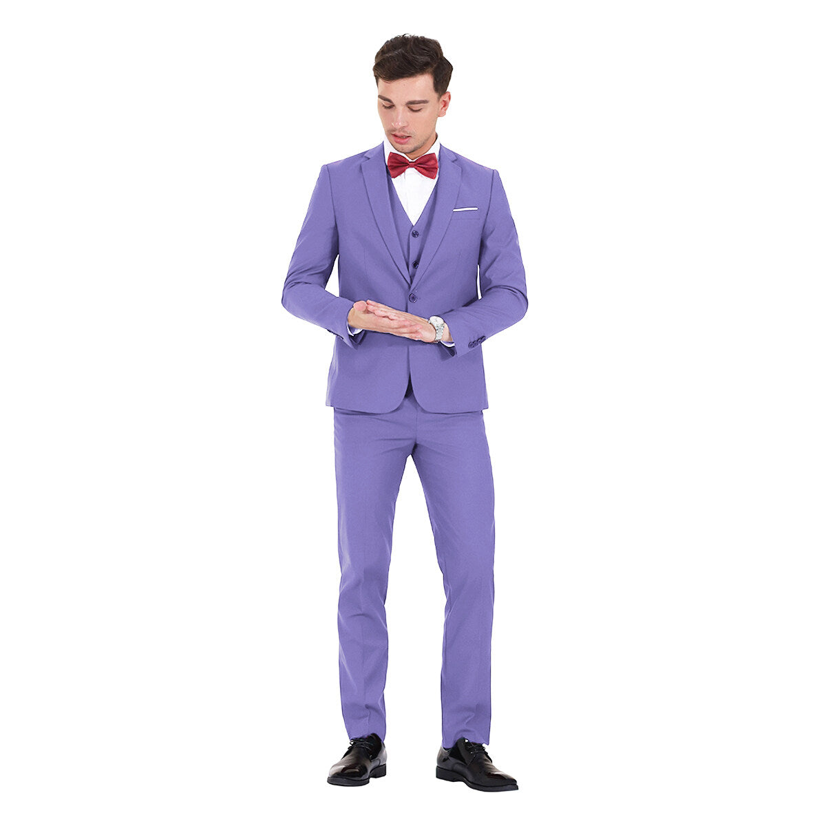Violet 3-Piece Slim Fit Classic Suit