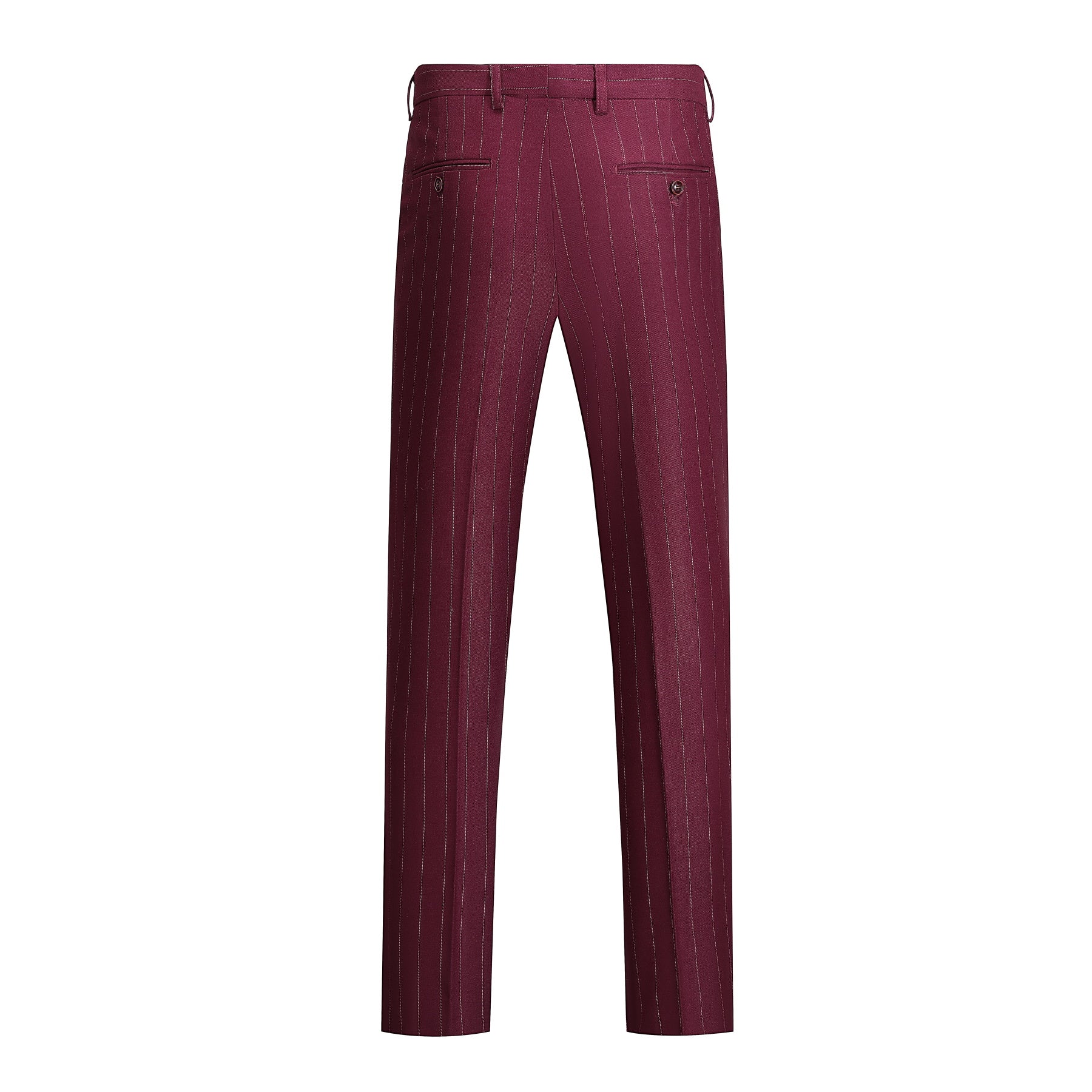 3-Piece Red Suit Stripe Design Suit