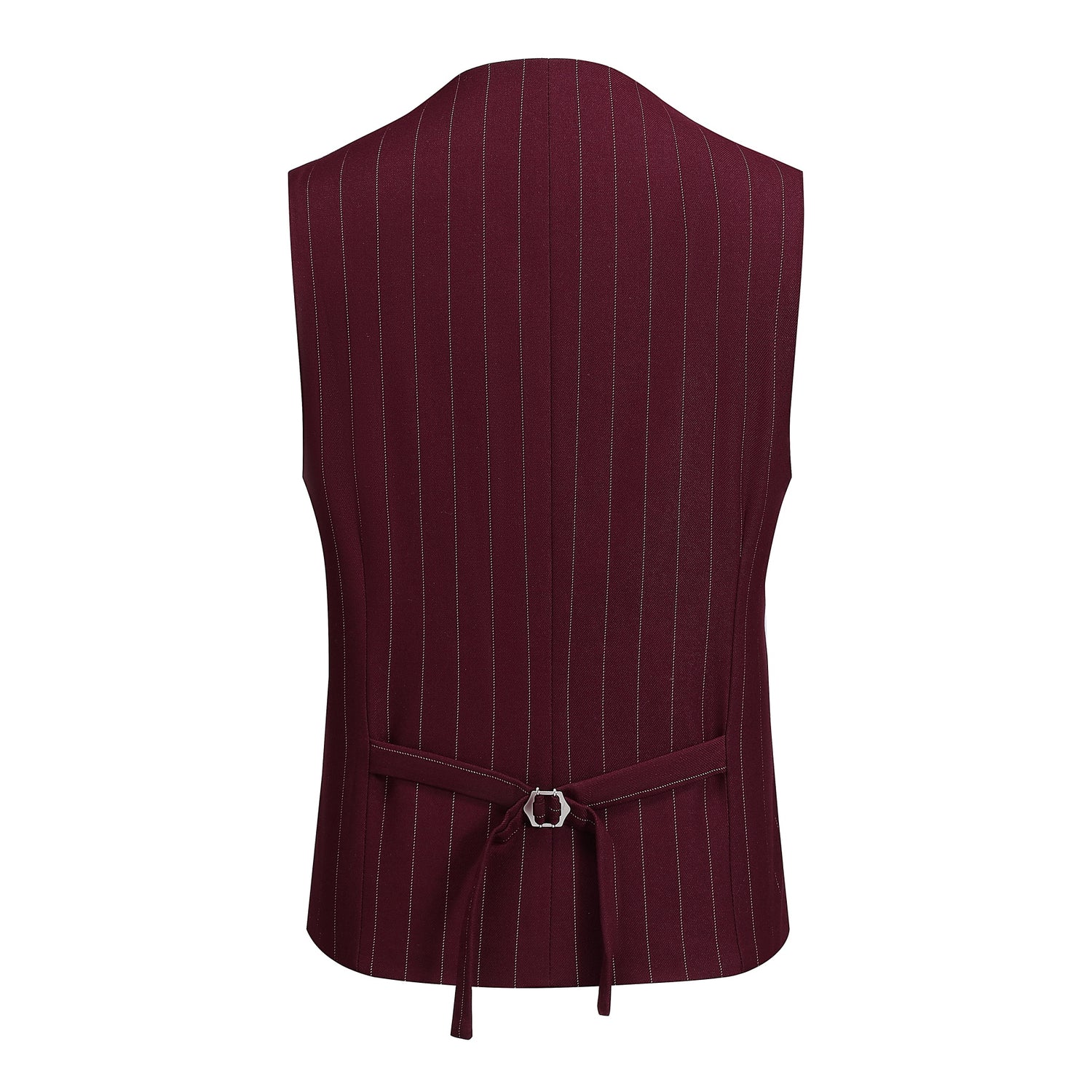 3-Piece Red Suit Stripe Design Suit