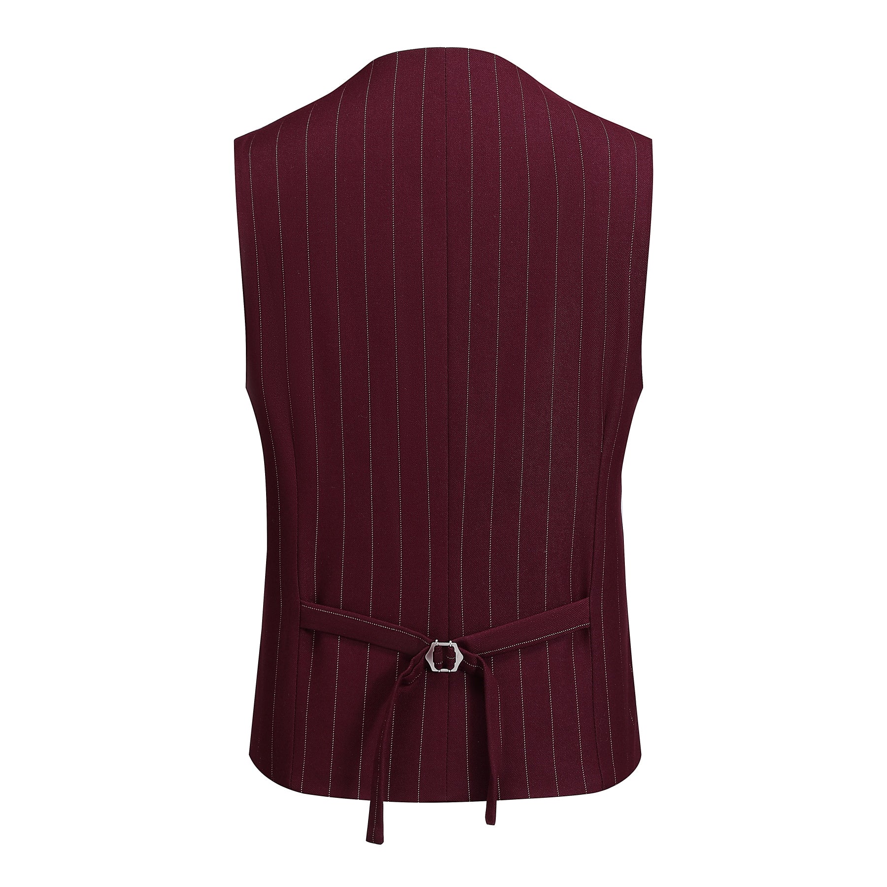 3-Piece Red Suit Stripe Design Suit