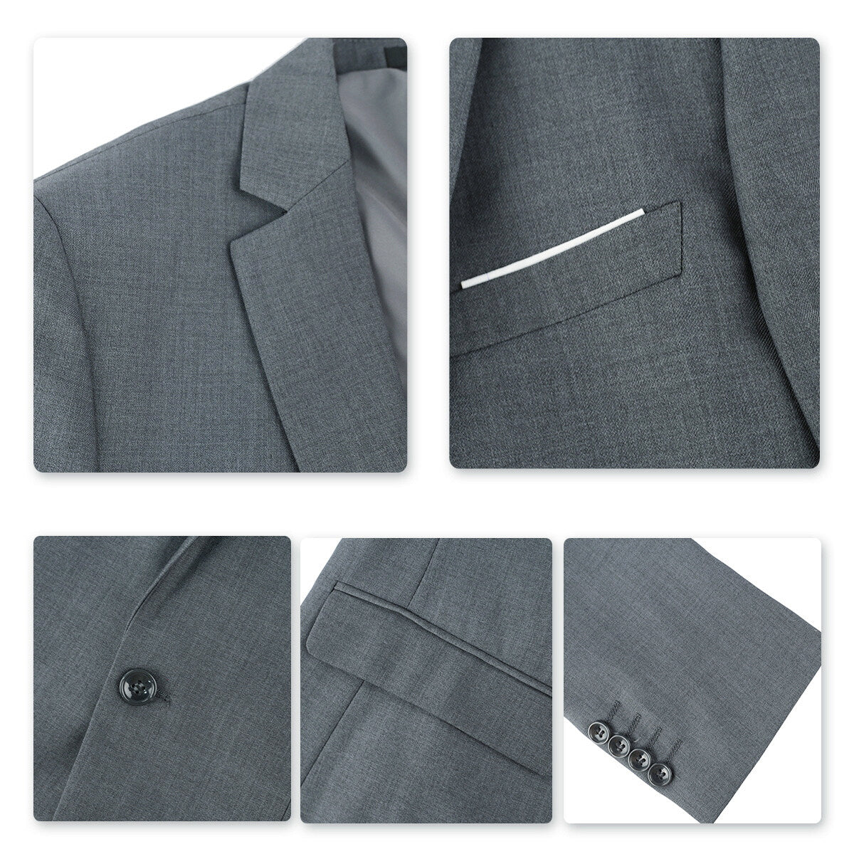 Dark Grey Casual Blazer Slim Fit Business Blazer
