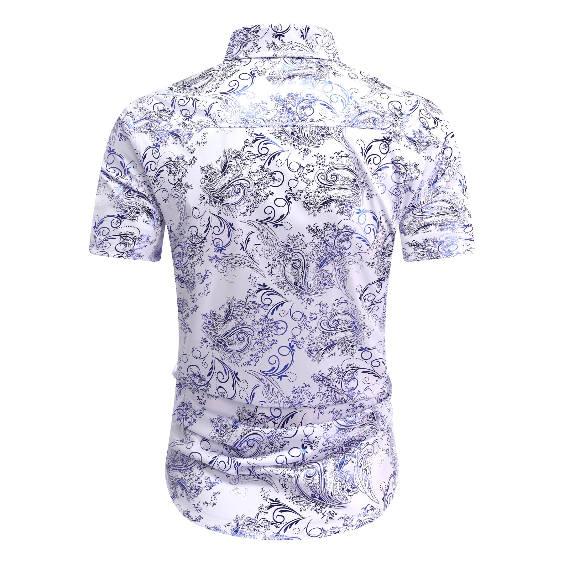 2-teiliger Sommeranzug im Hawaii-Print-Stil für Herren, Weiß