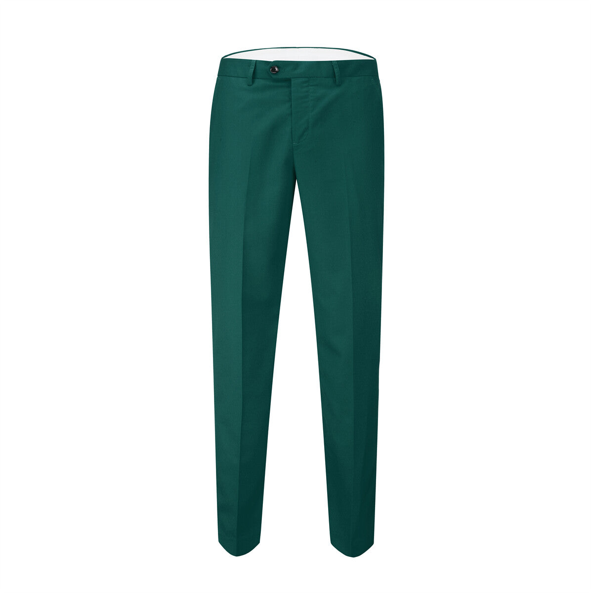 3-piece Fashionable One-Button Colorblock Suit Dark Green