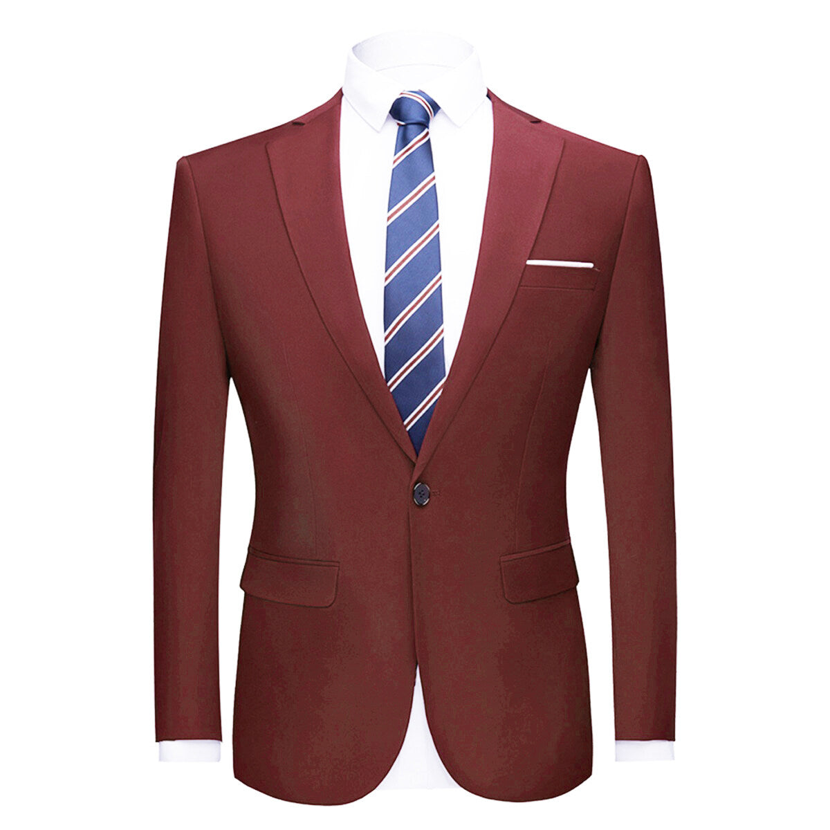 2-Piece Slim Fit Classic Maroon Suit