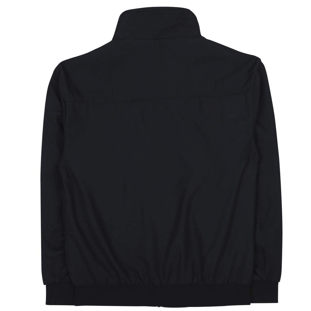 Mens Solid Stand Collar Jacket Black
