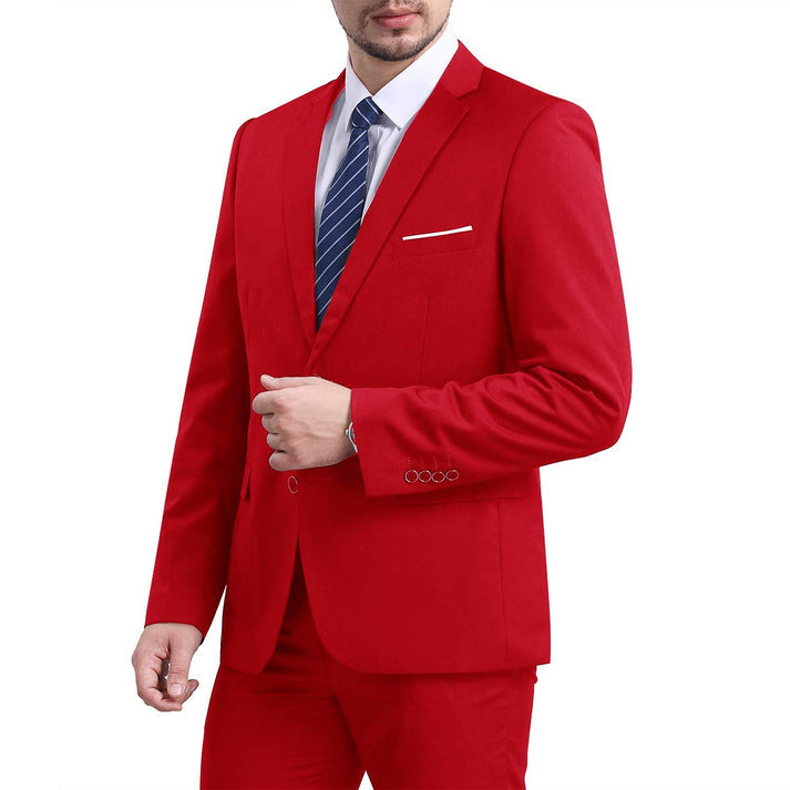 Classic Red Blazer Two Buttons Blazer