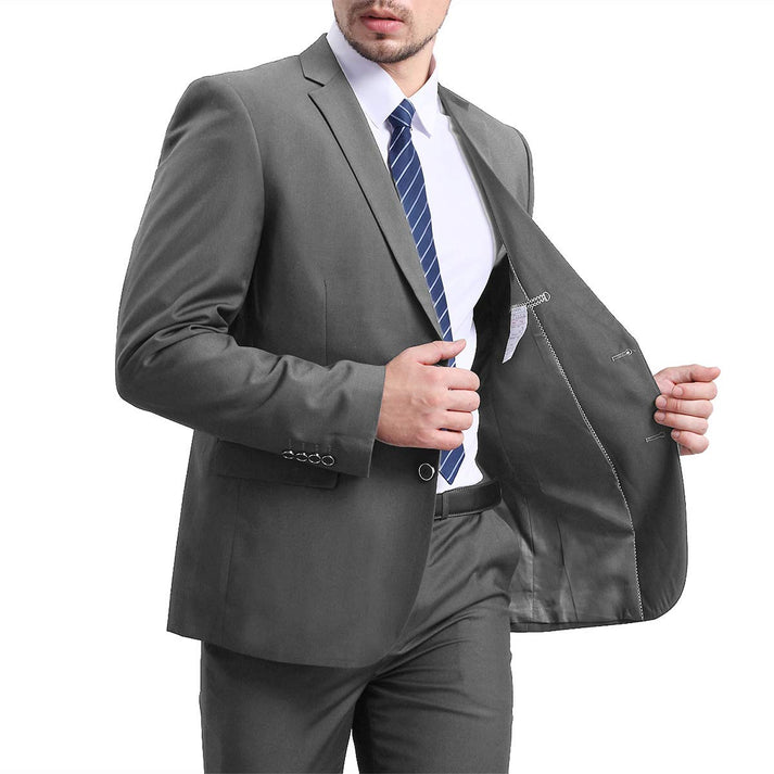 Classic Grey Blazer Two Buttons Blazer