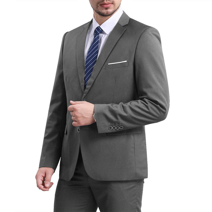 Classic Grey Blazer Two Buttons Blazer