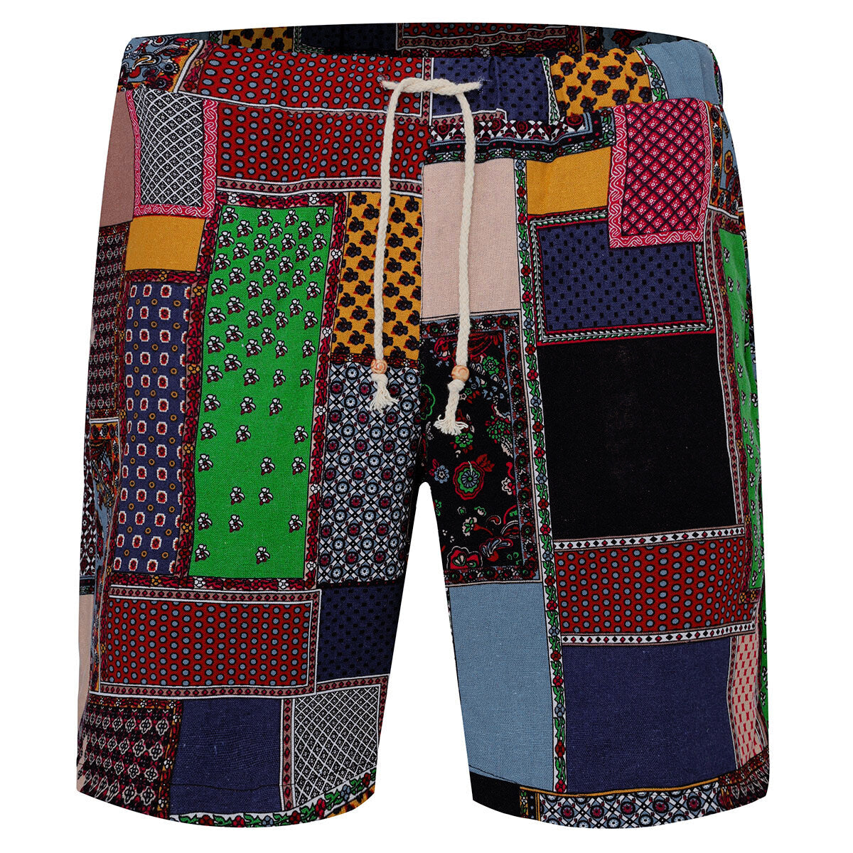 Multi-colored Square Hawaii 2-Piece Summer Suit