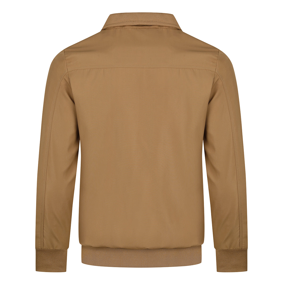 Mens Solid Stand Collar Jacket khaki
