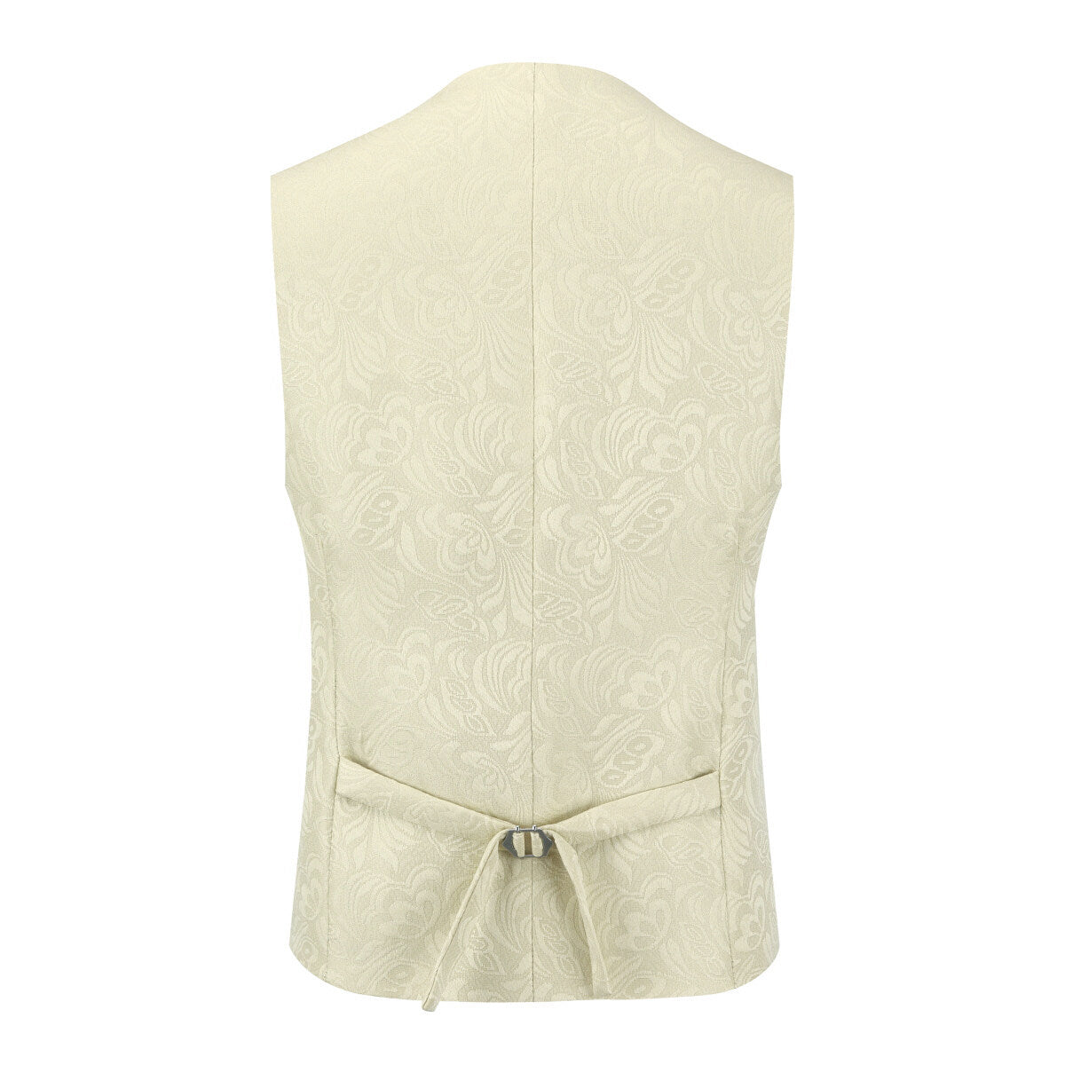 3-Piece Paisley Khaki Suit Shawl Collar Suit
