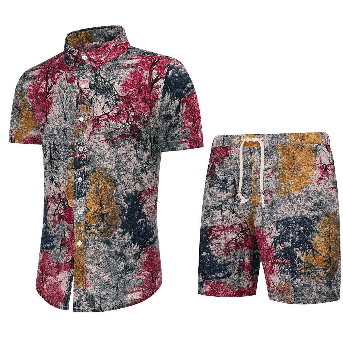 Maple Forest Printed 2-Piece Summer Suit