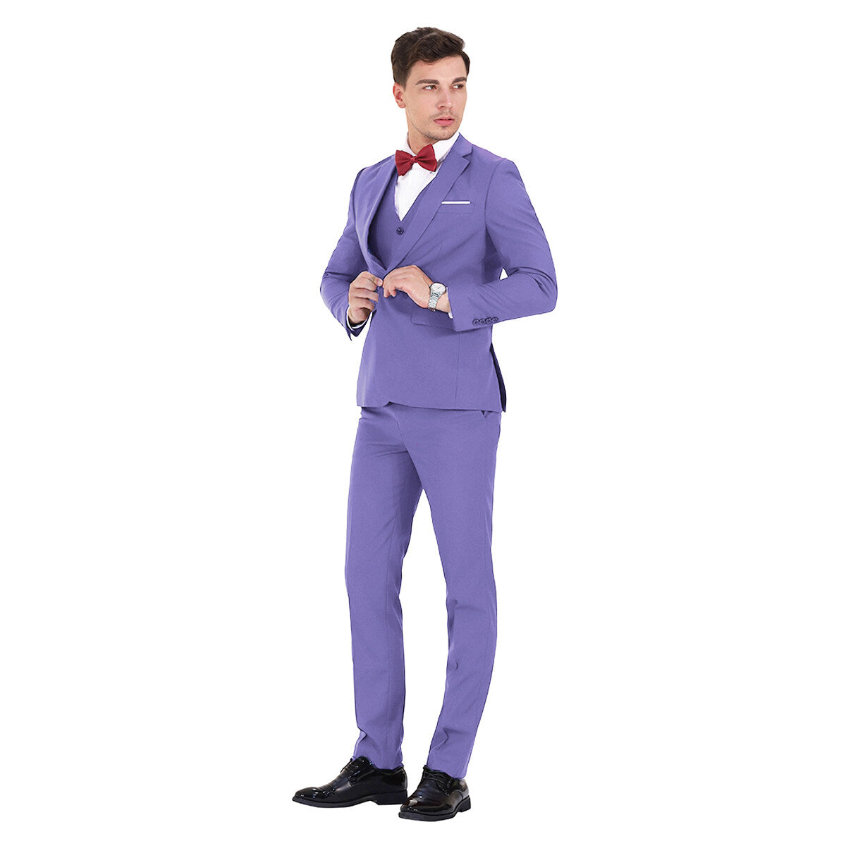 Violet 3-Piece Slim Fit Classic Suit