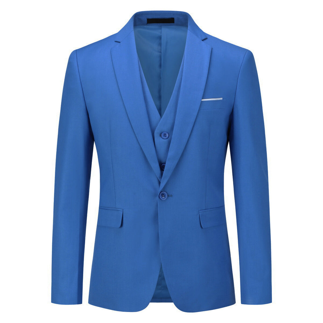 Regatta Blue 3-Piece Slim Fit Classic Suit