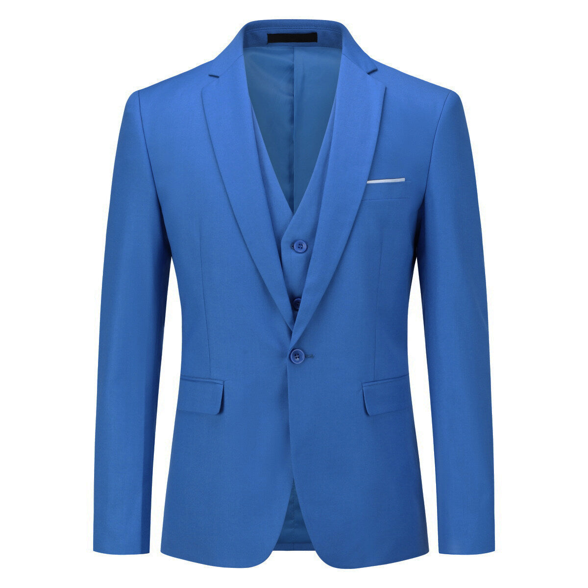 Regatta Blue 3-Piece Slim Fit Classic Suit