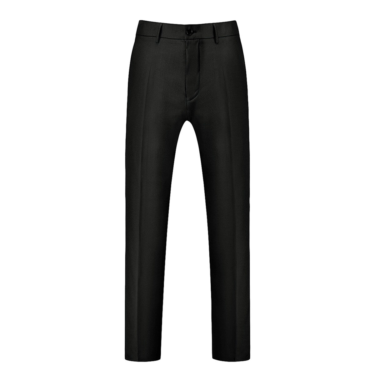 3-Piece Slim Fit Solid Black Smart Wedding Formal Suit