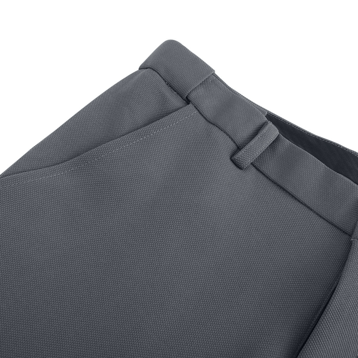 Mens Slim Solid Trousers Dress Pants Dark Grey