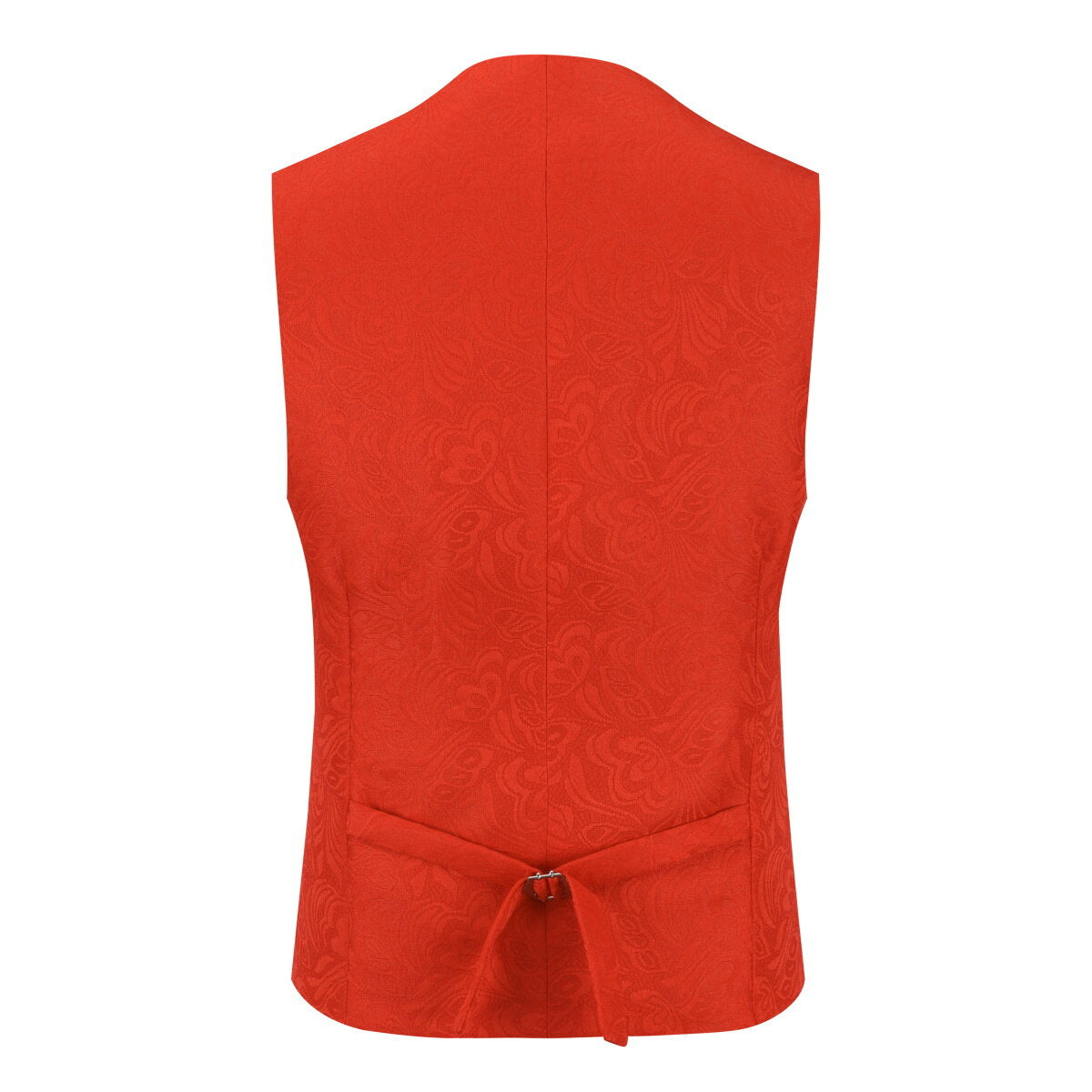 3-Piece Paisley Red Suit Shawl Collar Suit
