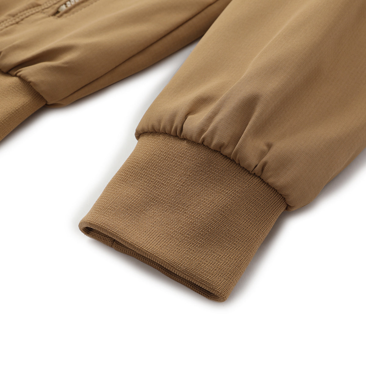 Mens Solid Stand Collar Jacket khaki