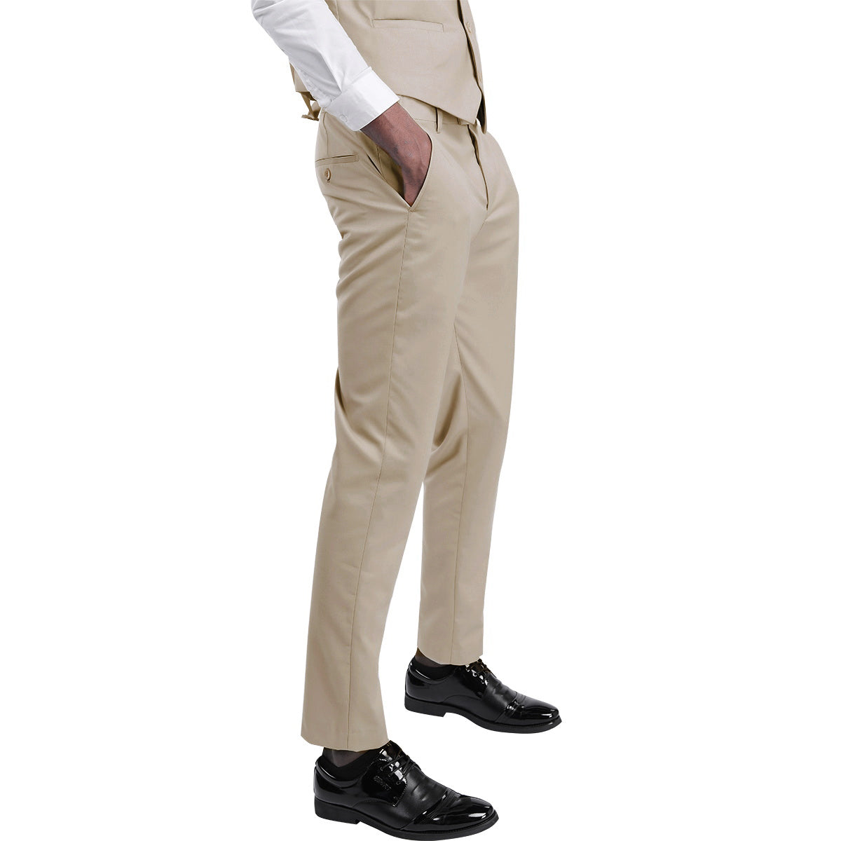 2-Piece Slim Fit Simple Designed Beige Suit