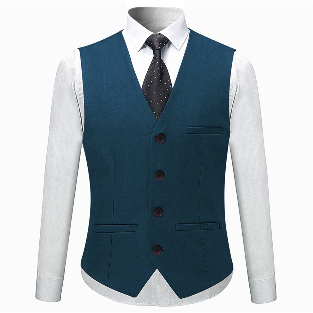 Slim Fit Sea Blue Wedding Formal 3-Piece Suit