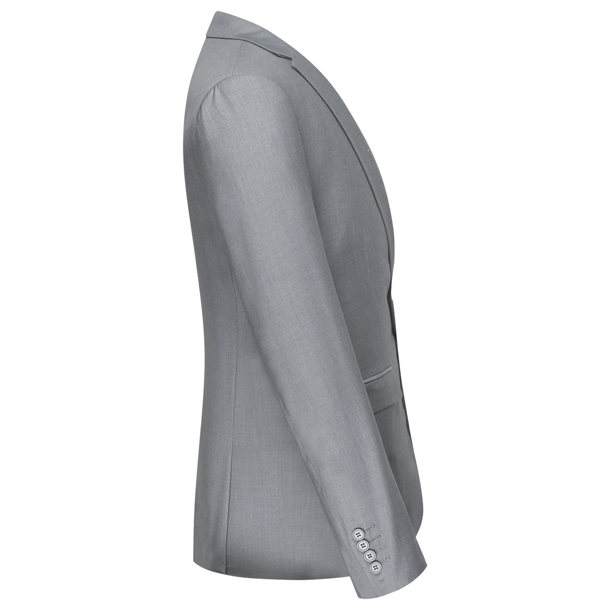 2-teiliger Slim Fit Anzug in schlichtem Design in Hellgrau