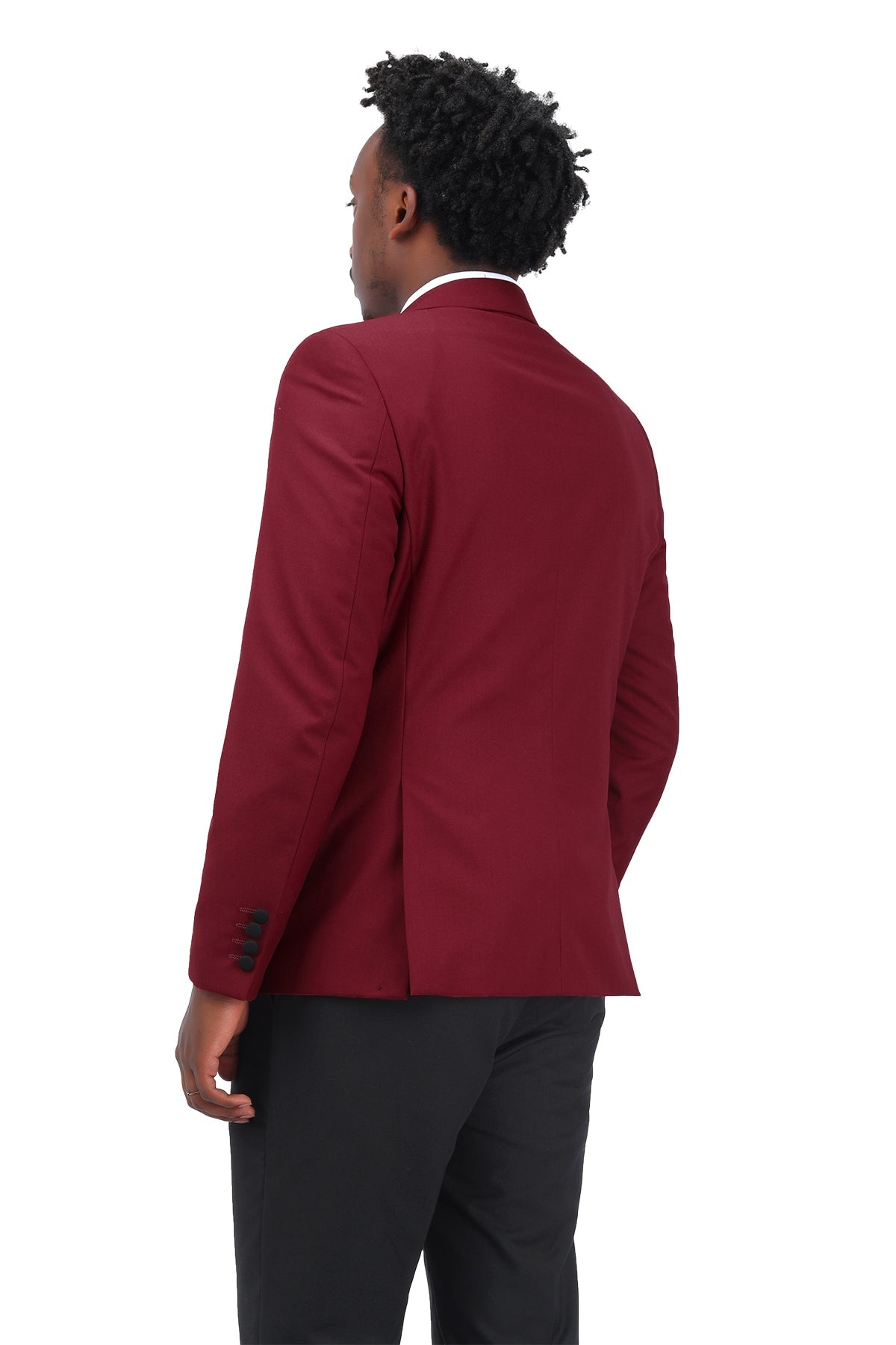 Wine Red 3-Piece Slim Fit Tuxedo