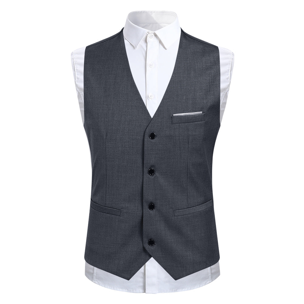 3-Piece Slim Fit One Button Fashion DimGrey Suit