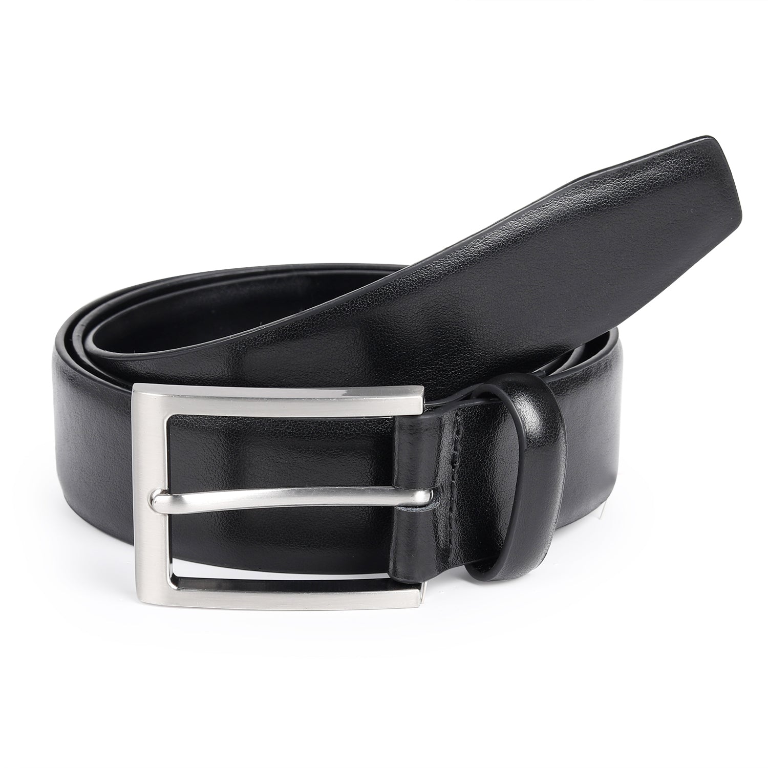 Genuine Leather Dress Belt Buckle Belt Black