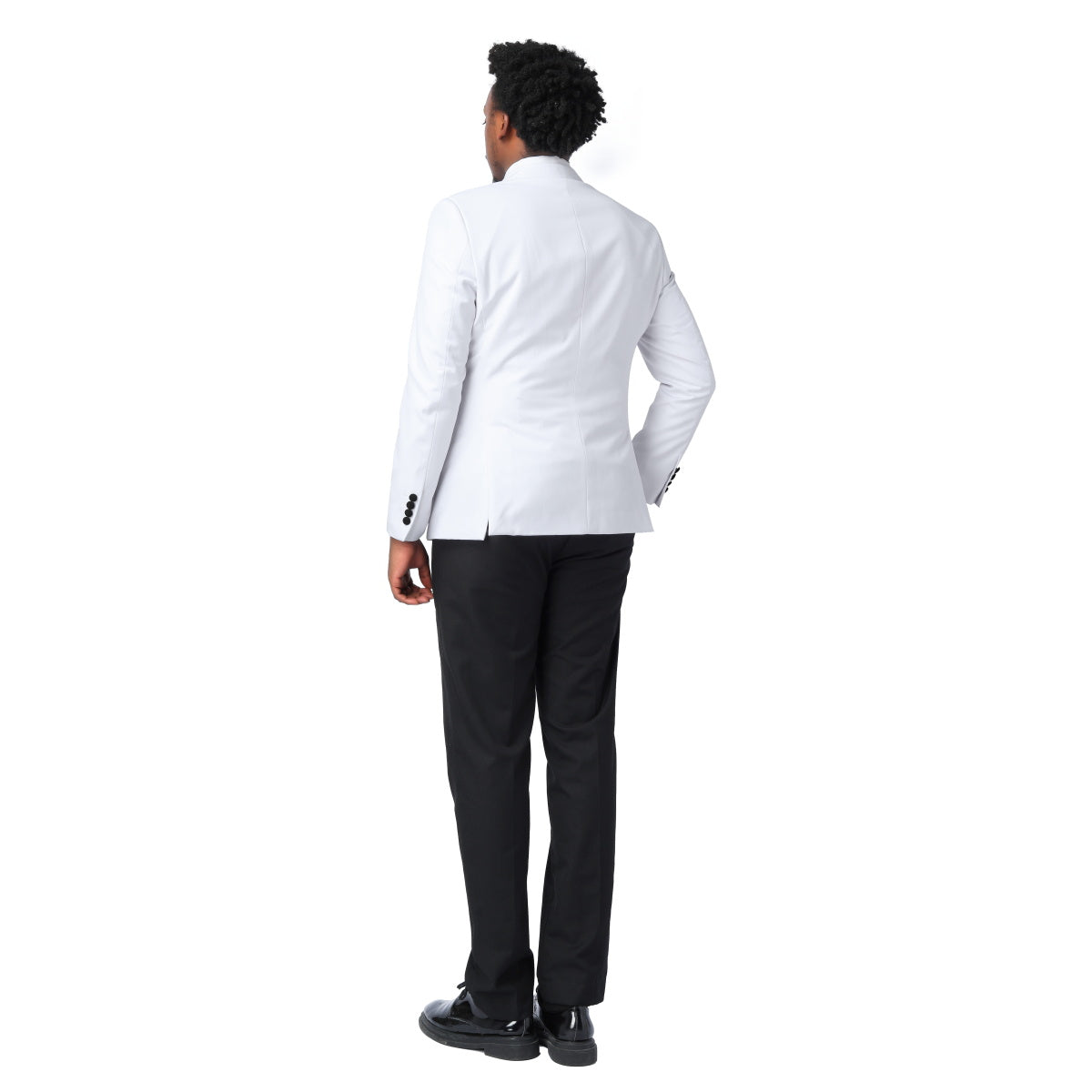 White 3-Piece Slim Fit Tuxedo - One Button, Peaked Lapel