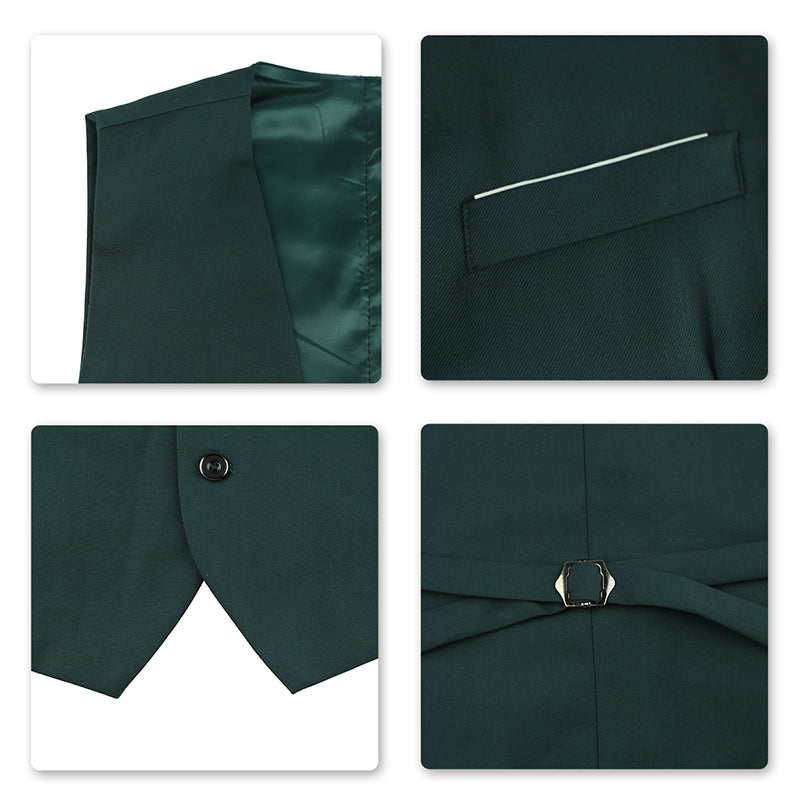 3-Piece Slim Fit One Button Fashion Oak Green Suit