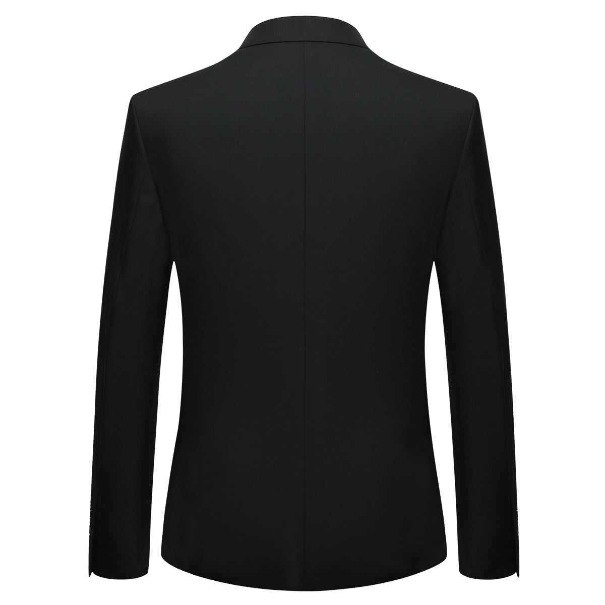 Mens 2-Piece Slim Fit Two Button Black Suit