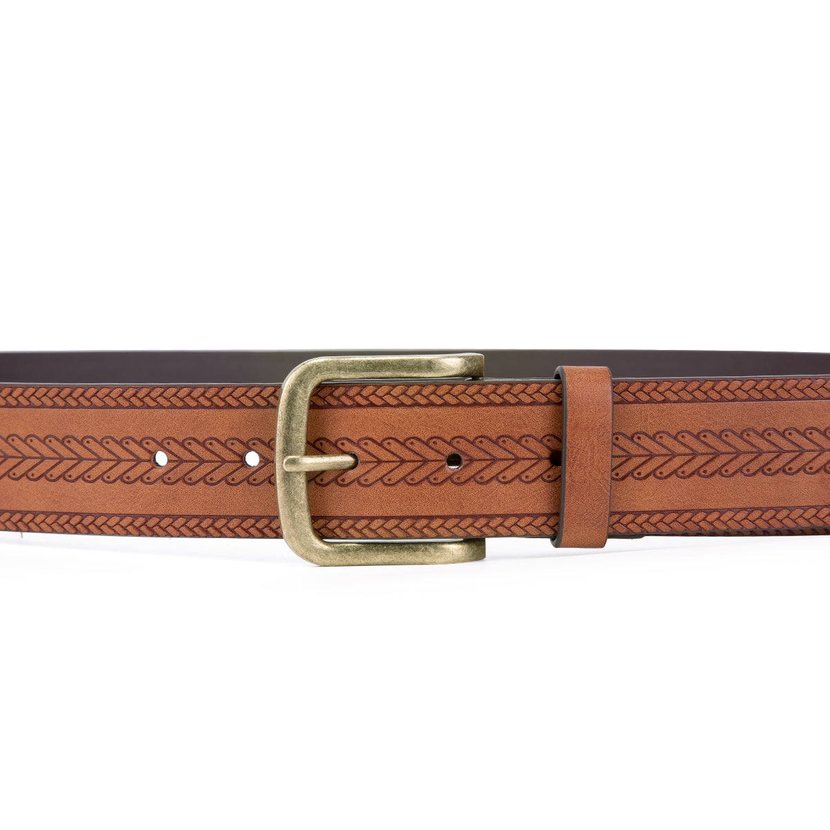 Herringbone Embossed leather Belt