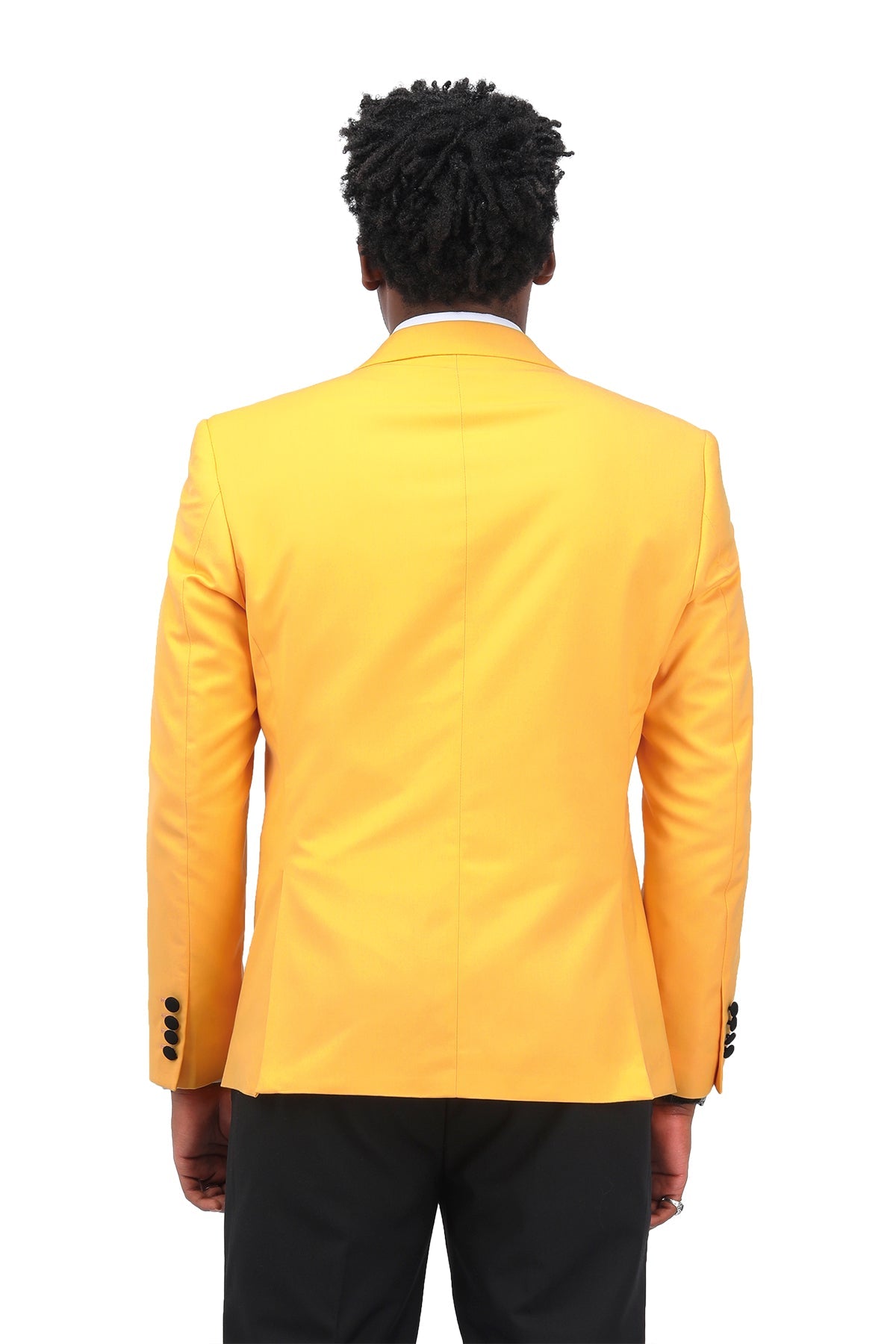 Yellow 3-Piece Slim Fit Tuxedo - One Button, Peaked Lapel