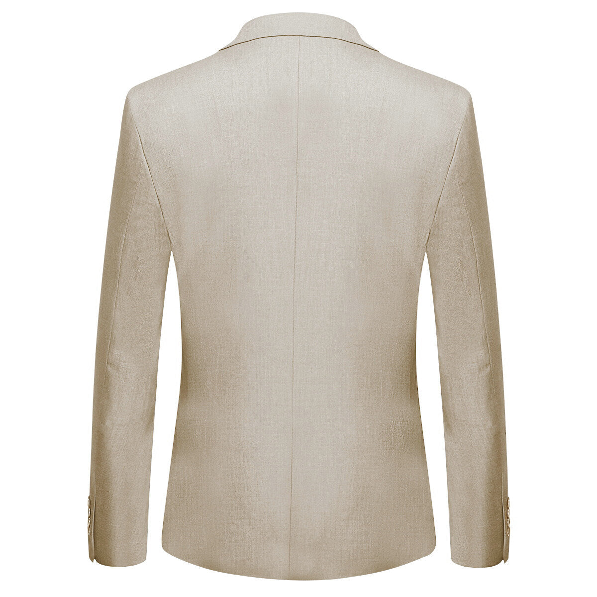 3-Piece One Button Formal Suit Beige Suit