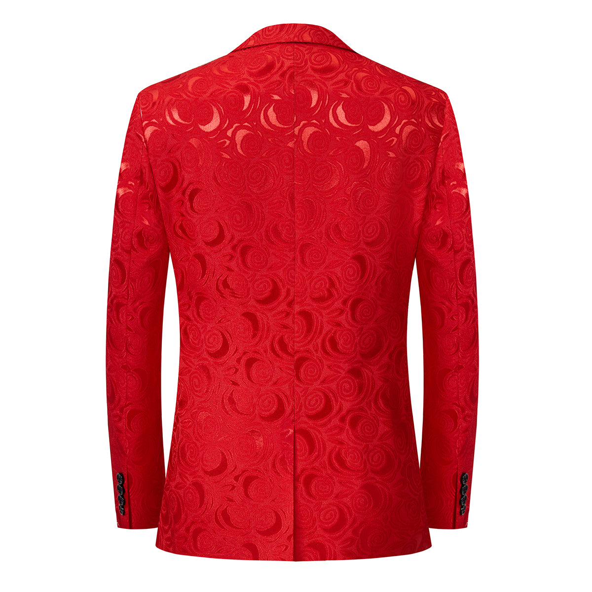 2-Piece Printed Suits Dark Pattern Red