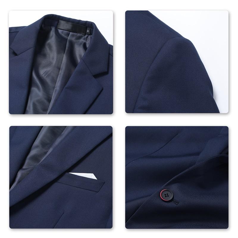 Mens 3-Piece Slim Fit Navy Suit