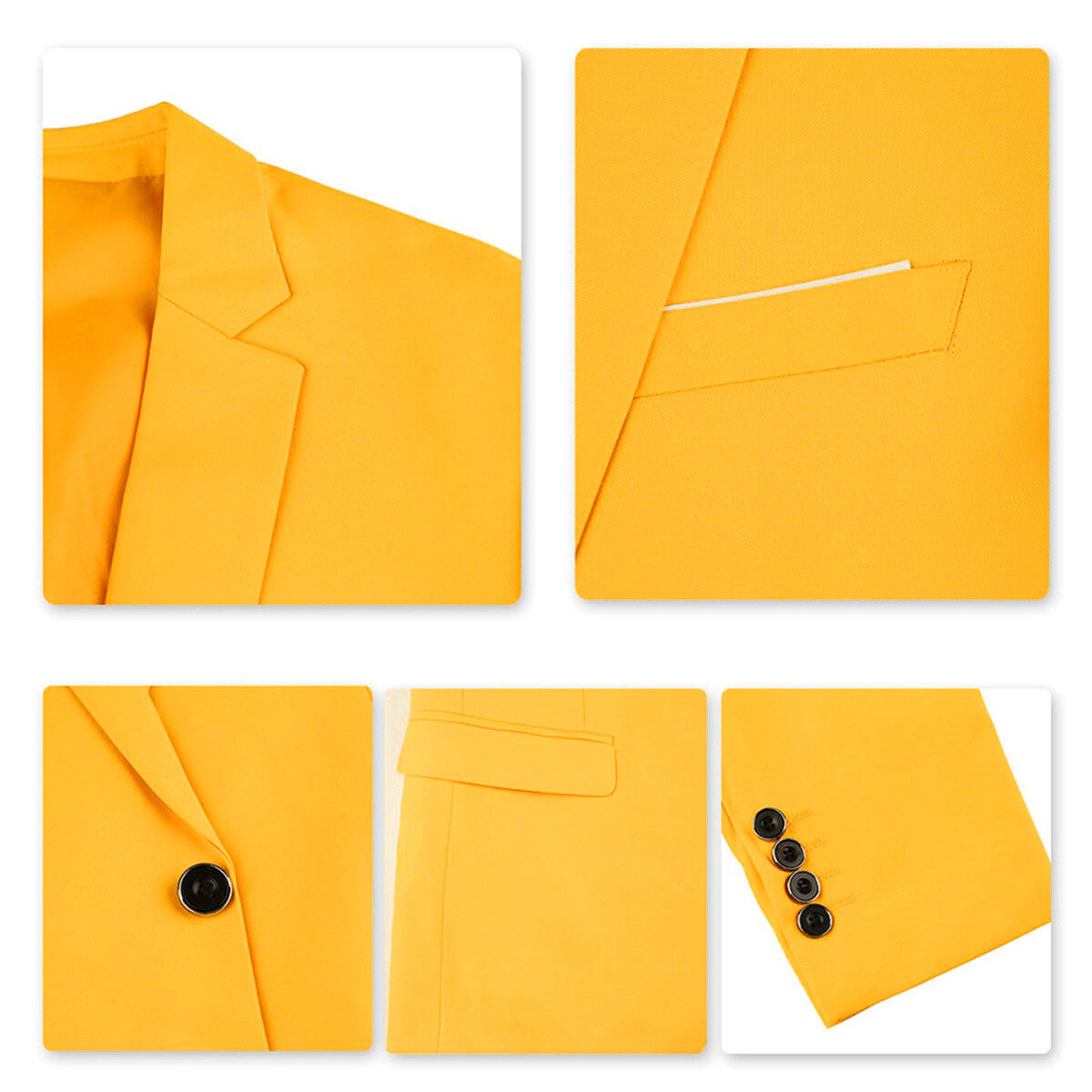 Yellow Slim Fit 2-Piece Minimalist Suit