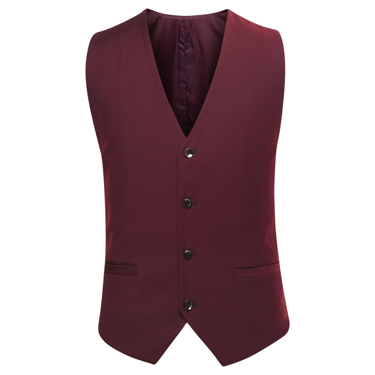 3-Piece Slim Fit Classic Maroon Suit