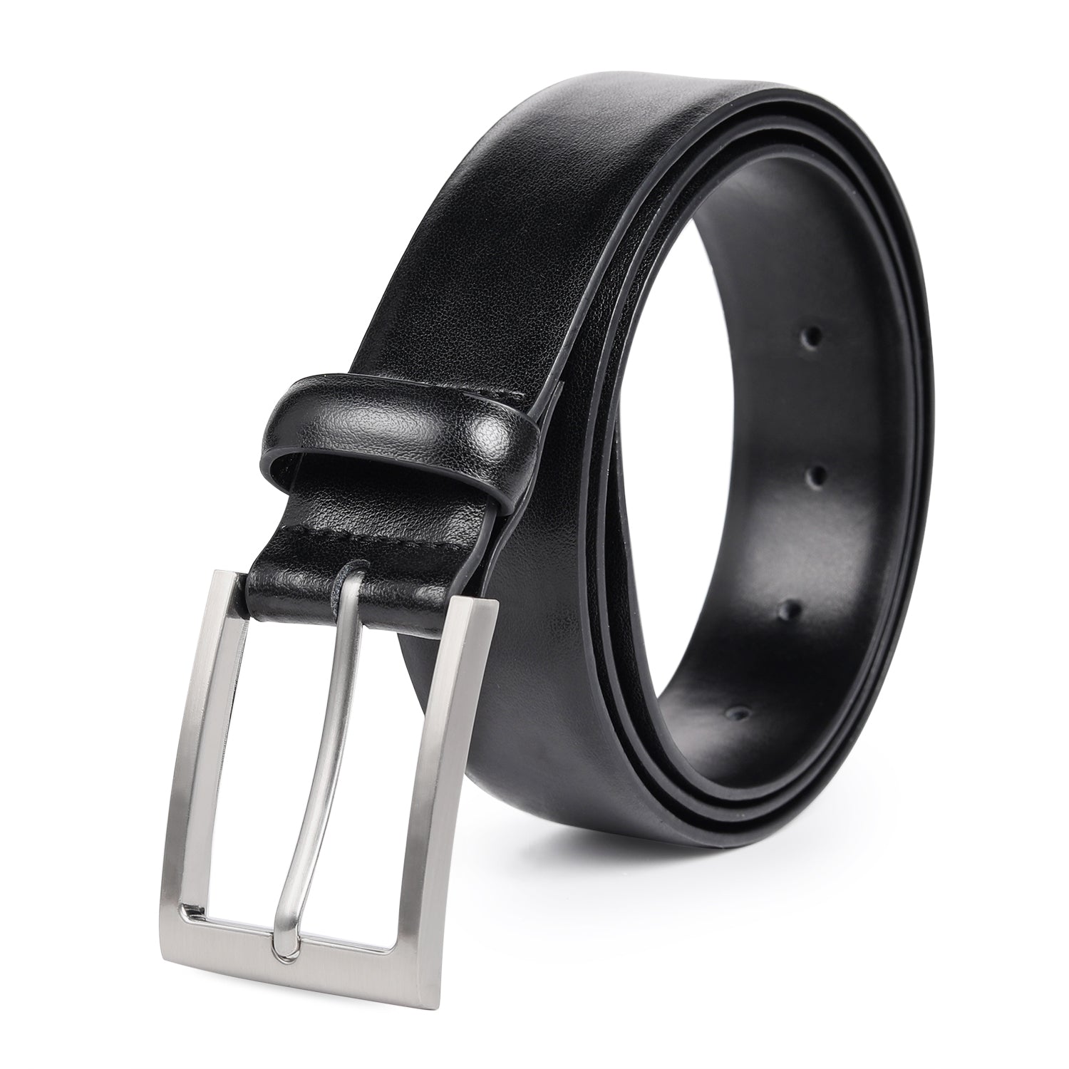 Genuine Leather Dress Belt Buckle Belt Black