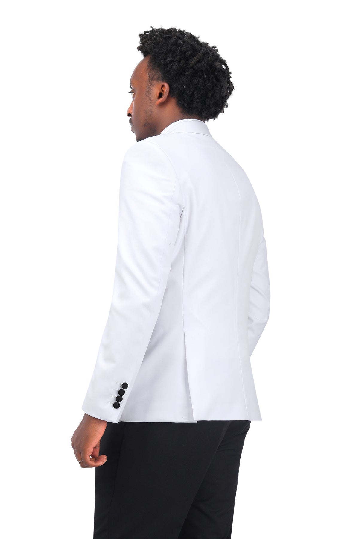 White 3-Piece Slim Fit Tuxedo - One Button, Peaked Lapel