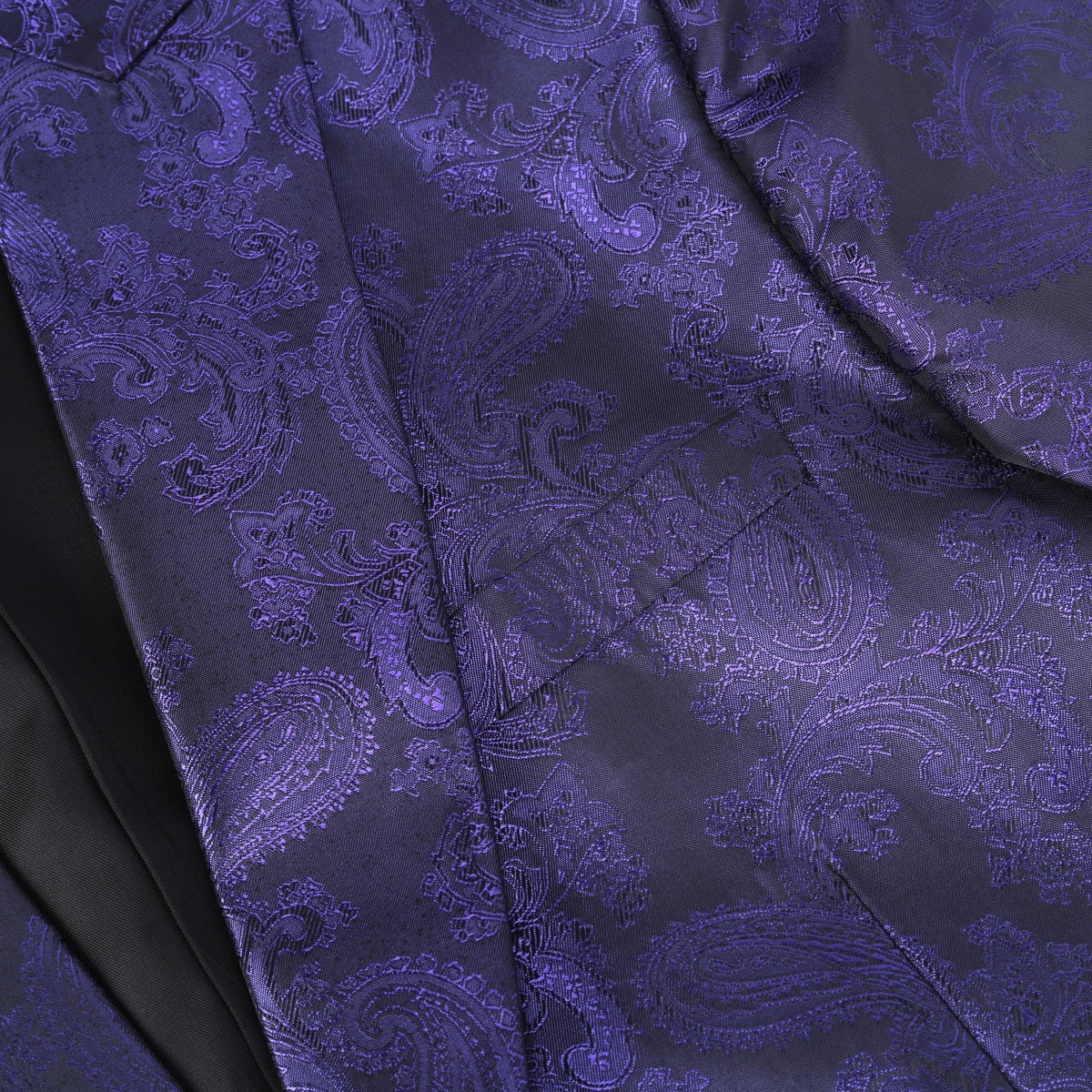 2-Piece Slim Fit Paisley Fashion Suit Purple