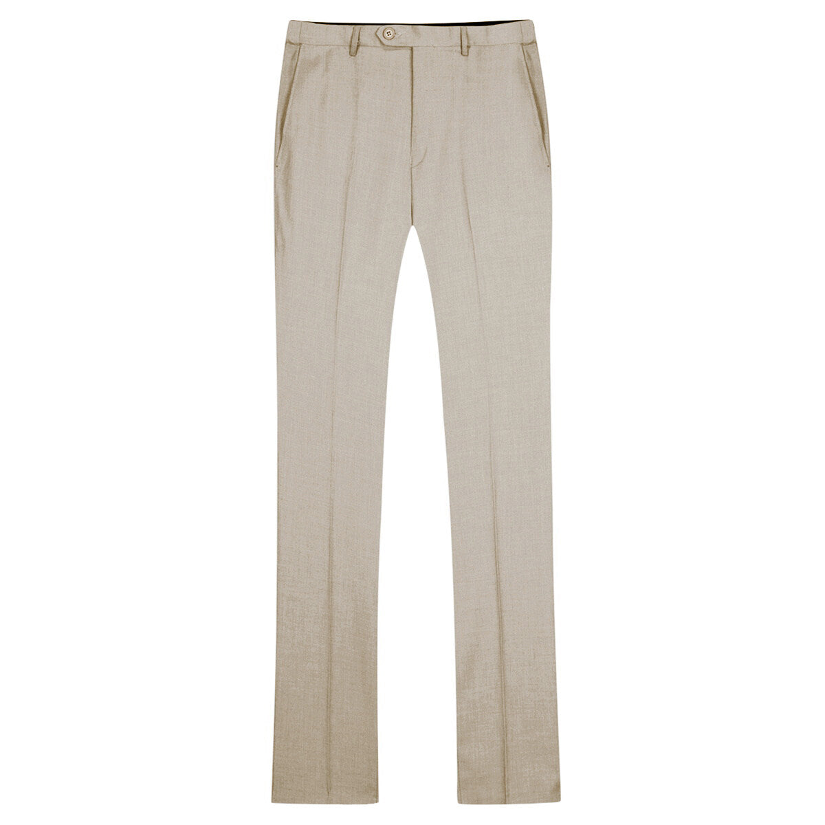 3-Piece One Button Formal Suit Beige Suit