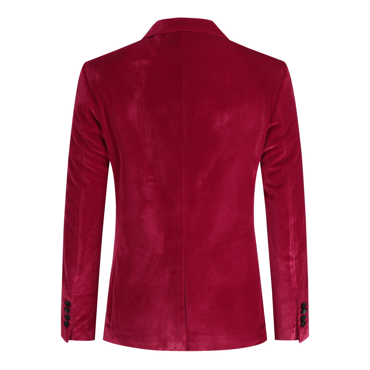 Red Velvet Tuxedo Suit - 3-Piece Lapel One-Button