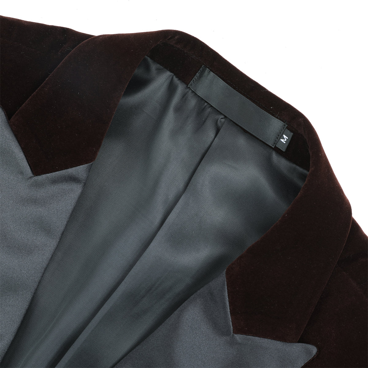 Slim Fit 2-Piece Coffee Pleuche Velvet Tuxedo Suit