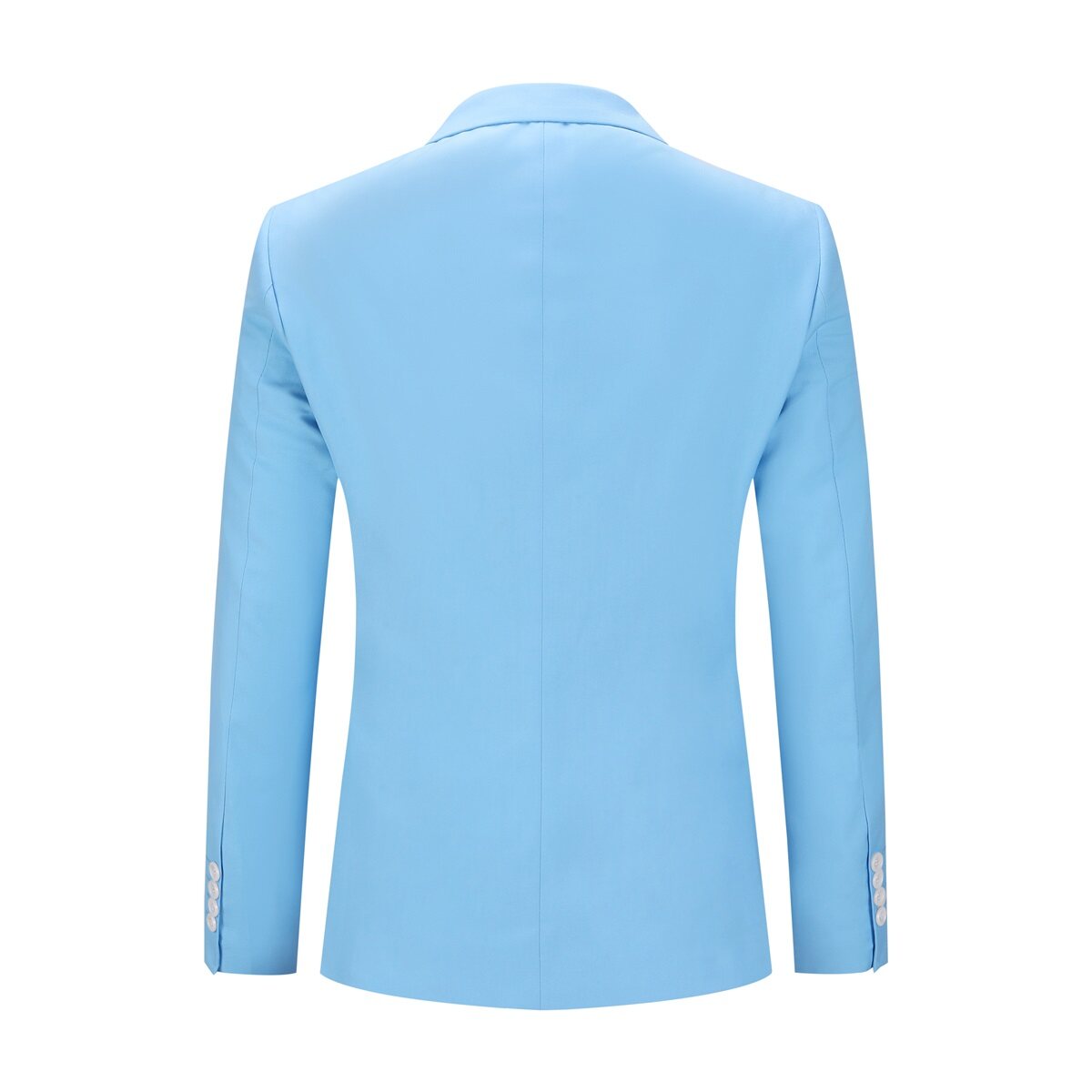Mens 2-Piece Slim Fit Two Button Sky Blue Suit