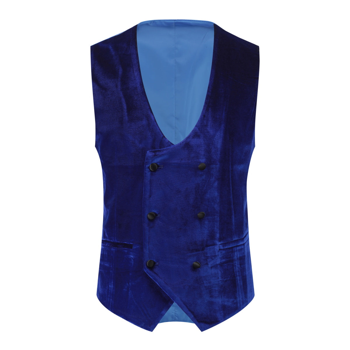 Dark Blue 3-Piece Lapel One Button Velvet Tuxedo